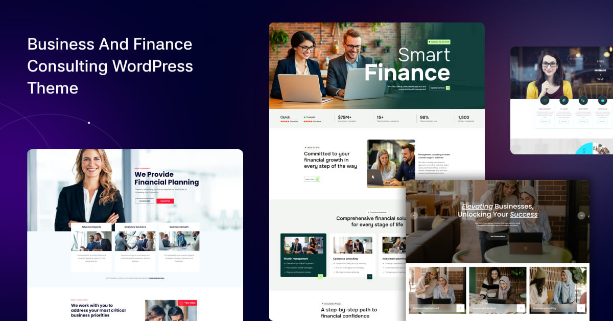 Business and Finance Consulting Website WordPress Theme