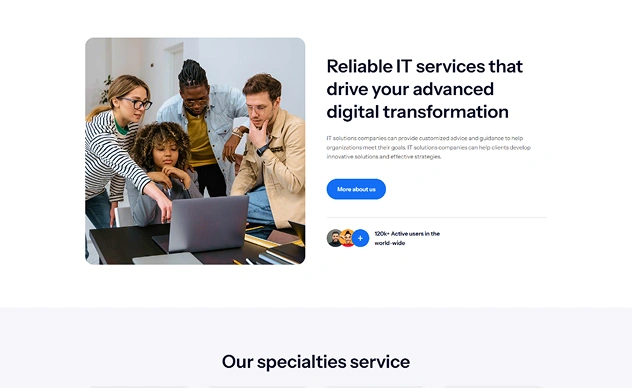 Biztico · IT Solutions and Services Website Framer Template