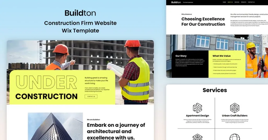 Buildton 1024x538 1 Buildton- Construction Website Wix Template