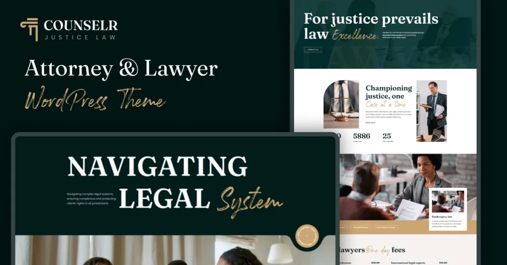 Counselr- Attorney and Lawyer WordPress Theme