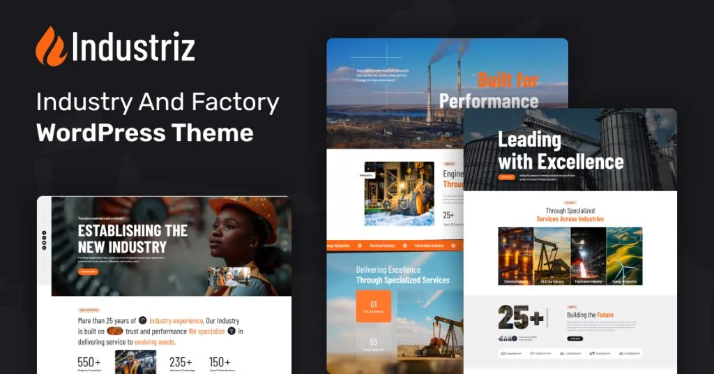 Industriz-Industry and Factory WordPress Theme