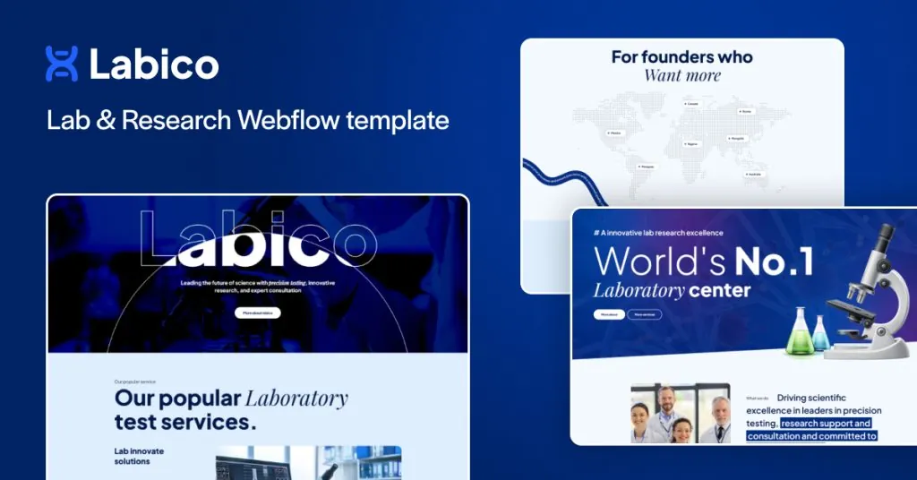 Laboratory Medical Website Webflow Template