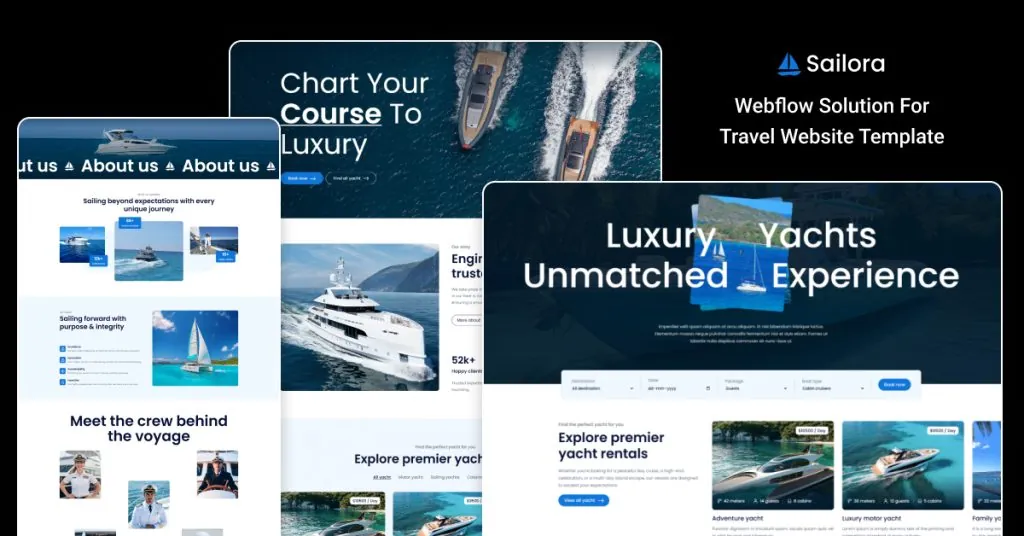 Sailora 1024x536 1 Sailora- Travel Website Webflow Template