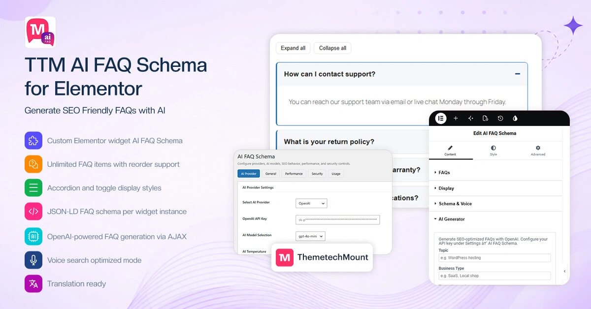 TTM AI FAQ Schema for Elementor