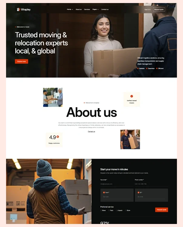 Transportation & Automotive Website Webflow Template.