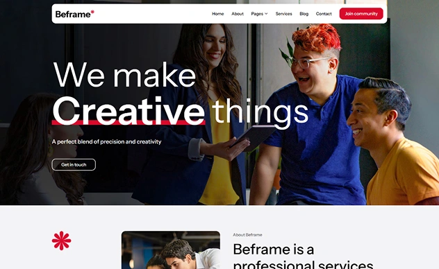 BeFrame - All-in-one IT Business & Agency Portfolio Website Framer Template