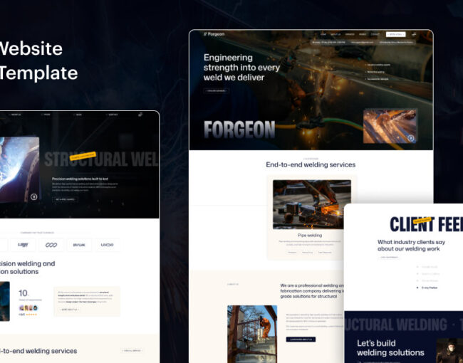 Welding Business Website Webflow Template 2026.