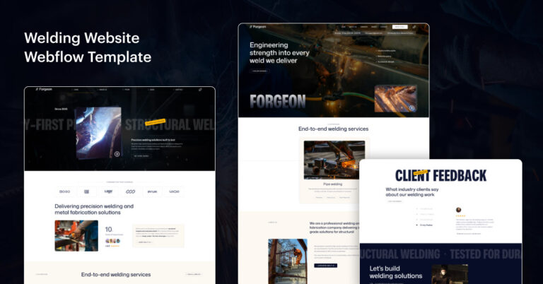 Welding Business Website Webflow Template 2026
