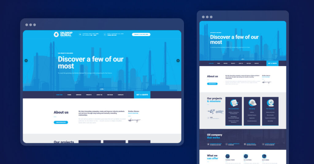 OilDrop - Oil and Gas Industrial WordPress Theme