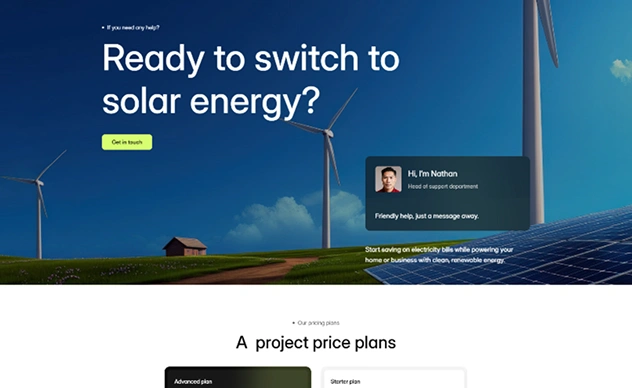 Solarrio · Solar Energy Website Framer Template