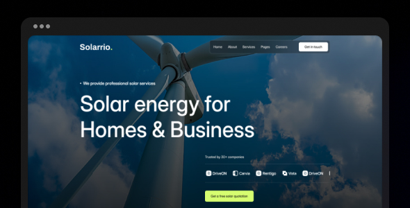 Solar Energy Website Framer Template