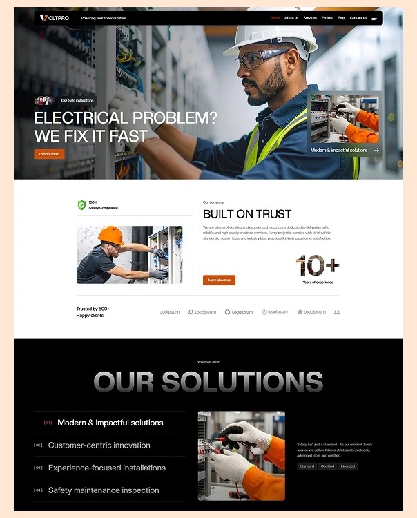 Electrical Services Website Webflow Template