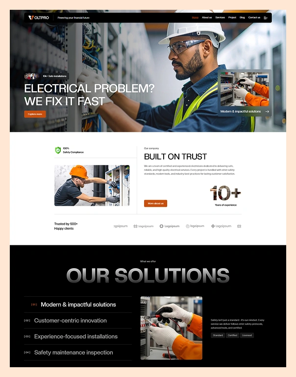 Electrical Services Website Webflow Template