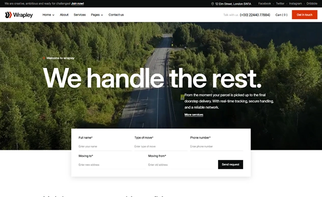 Wrapley - Transportation and Automotive Website Webflow Template