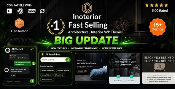 Best AI Interior Website WordPress Theme 2026