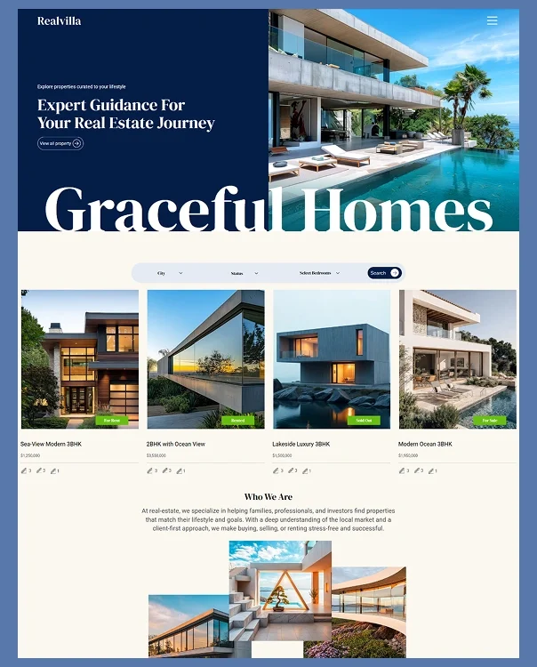 Real Estate Website Wix Template