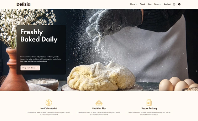 Delizia- Bakeries & Dessert Brands Website Wix template