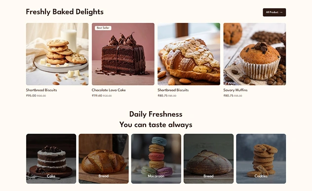 Delizia- Bakeries & Dessert Brands Website Wix template