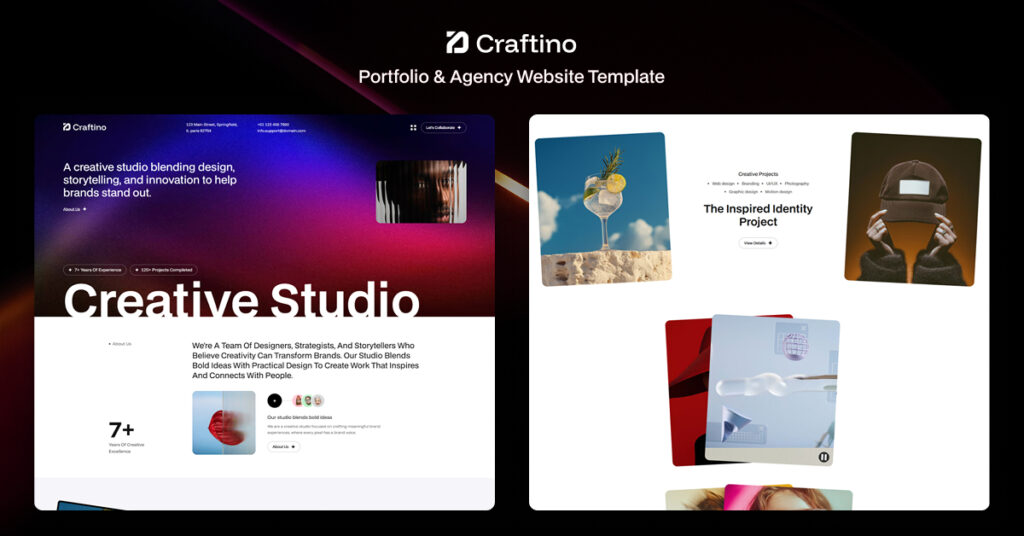 1200×628 Craftino- Creative Studio Website Webflow Template