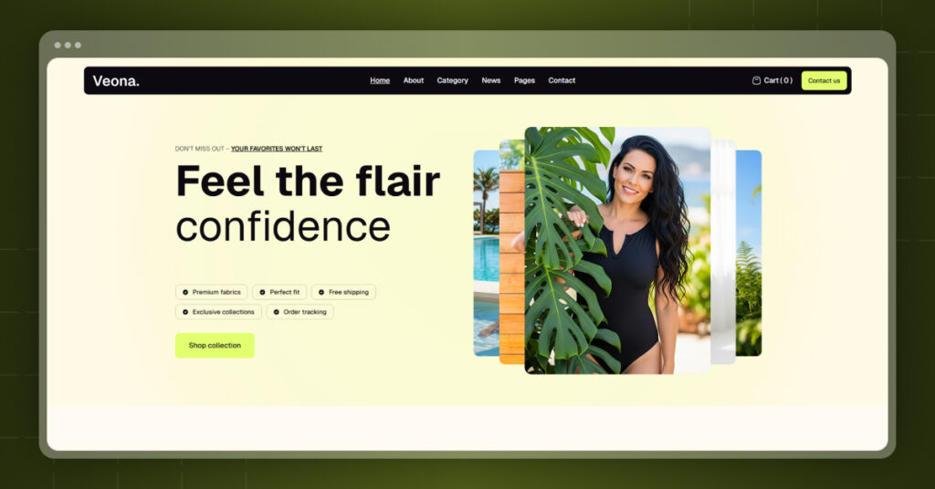 1200×628 Veona- One-Piece & Lingerie Ecommerce Website Webflow Template