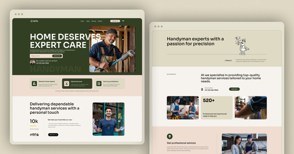 Mrfix- Home Services Website Wix Template