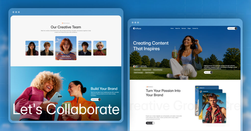 Influza- Creator & Influencer Website Framer Template