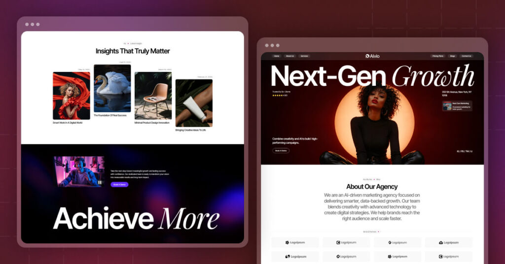 Aivio 1200×628 Aivio- AI Marketing Agency Website Webflow Template