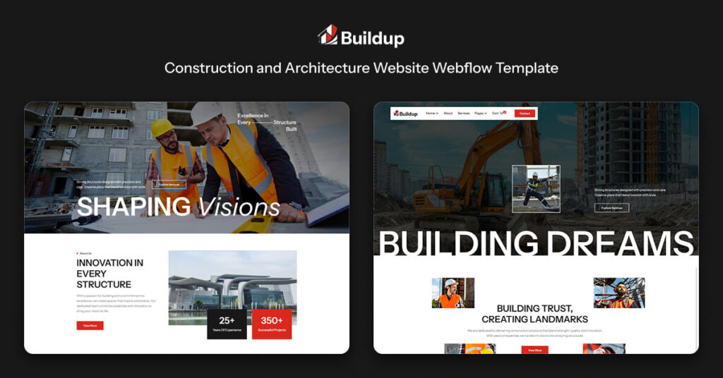 Buildup- Construction & Architecture Website Webflow Template