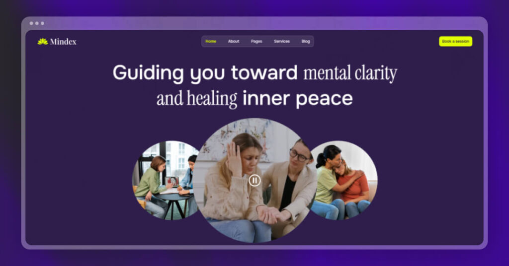 Mindex- Psychology & Mental Health Website Webflow Template