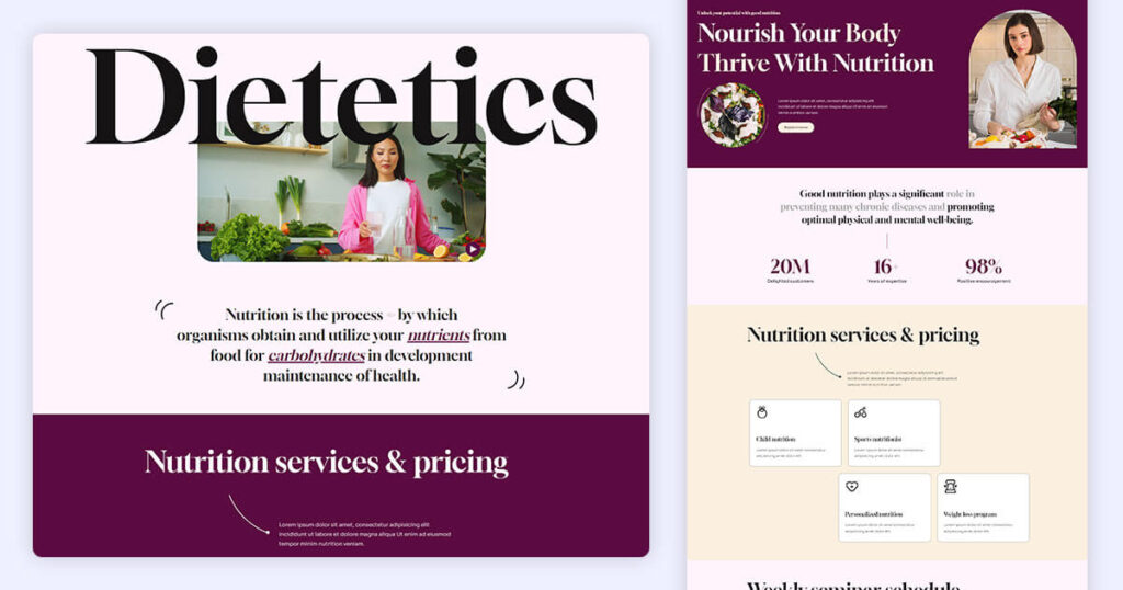 Nutrio - Nutrition Health Services Website Webflow Template