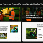 Waste Pickup and Disposal Services Website Webflow Template.