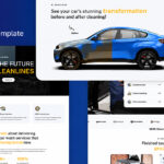 Car Wash and Auto Detailing Website Webflow Template.