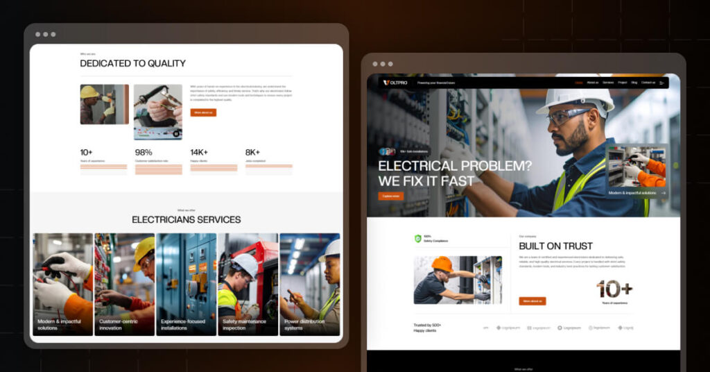 VoltPro - Electrical Services Website Webflow Template