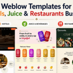Popular Webflow Templates for Hotels, Juice and Restaurants