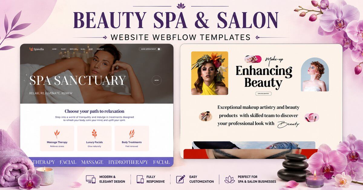 Best Beauty Spa and Salon Website Webflow Templates for 2026