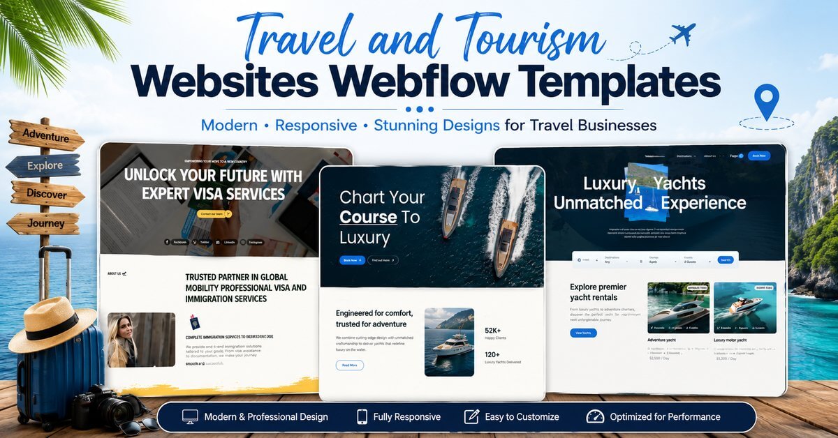 Travel and Tourism Websites Webflow Templates For 2026