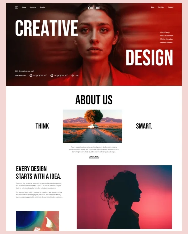 Vellano- Creative Studio Website Webflow Template