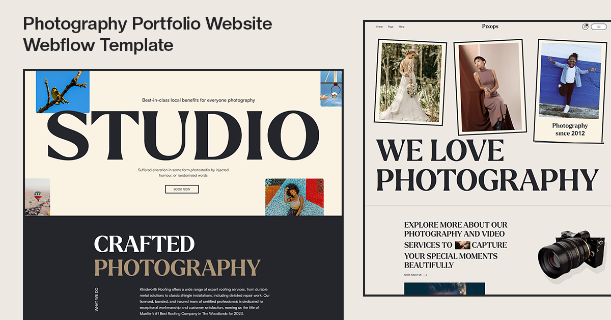 1200x628 Popular Photography Portfolio Website Webflow Template 2026