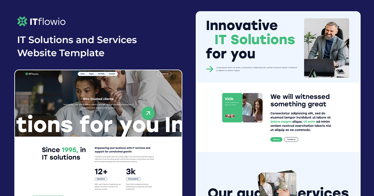 IT Solutions and Services Website Webflow Template