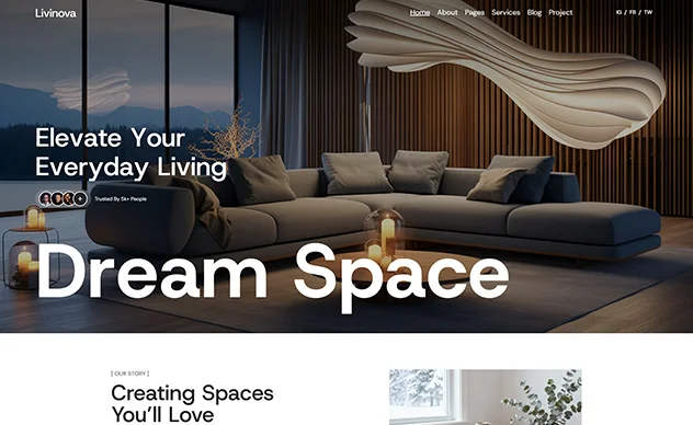 Livinova- Architecture & Interior Designer Webflow Template