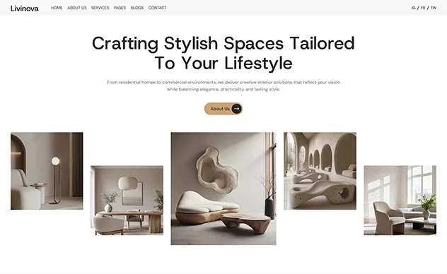 Livinova- Architecture & Interior Designer Webflow Template