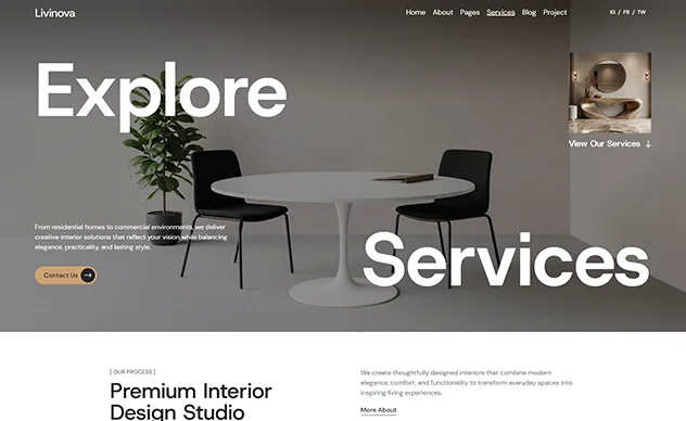 Livinova- Architecture & Interior Designer Webflow Template