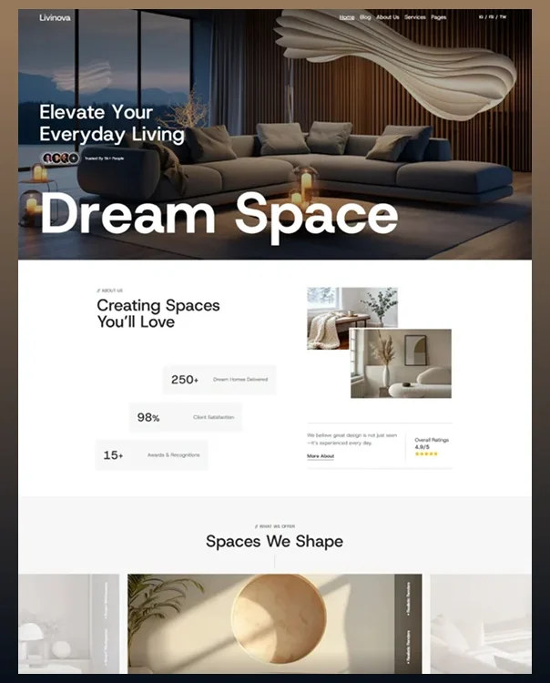 livinova Livinova- Architecture & Interior Designer Webflow Template