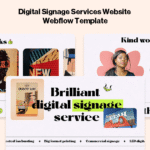 Highest Selling Digital Signage Services Website Webflow Template 2026