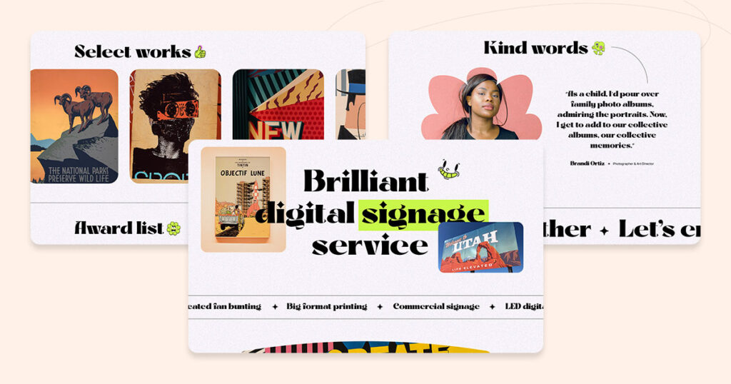 1200×630 Digital Signage Services Website Webflow Template