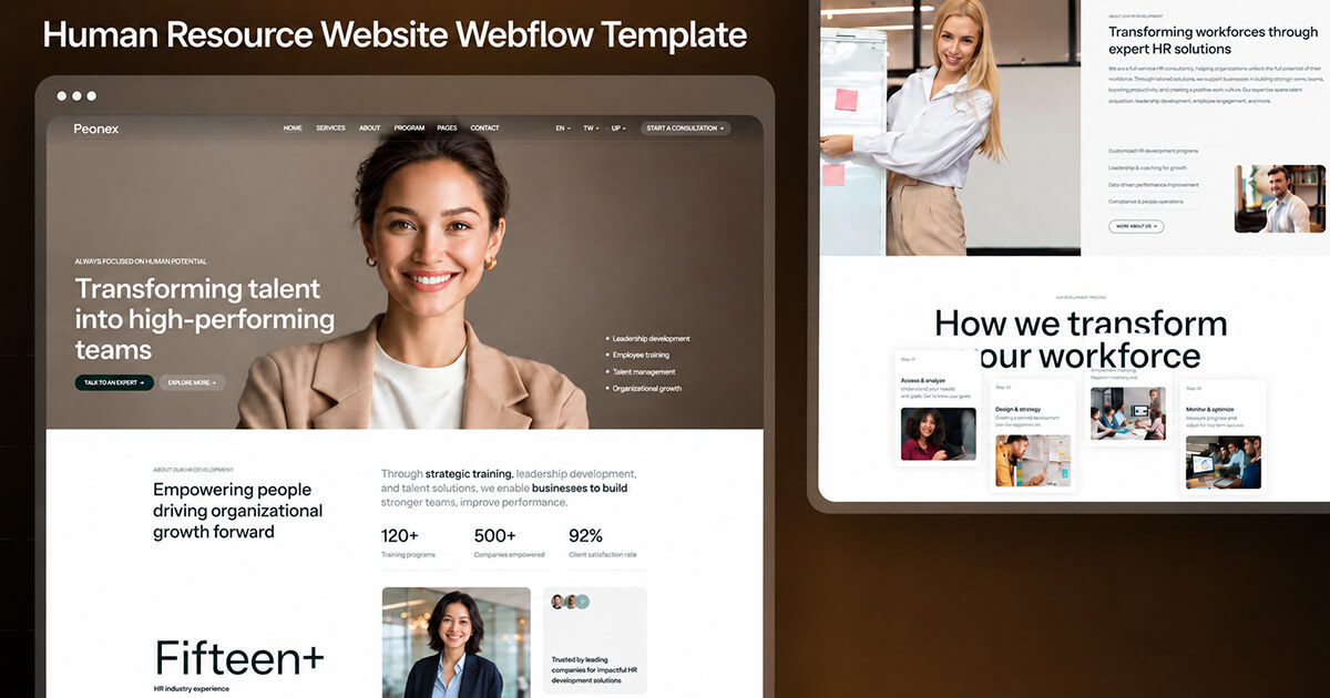 All in one image 1200 628 1 Human Resource Website Webflow Template