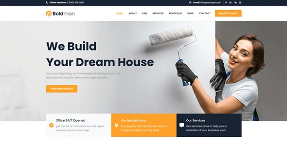 boldman free Boldman Lite – Handyman & Home Services WordPress Theme