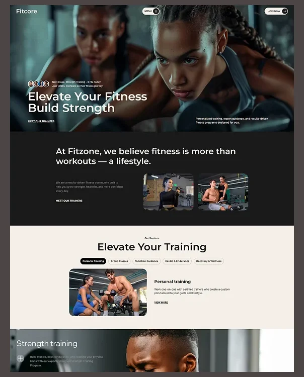 fitcore Fitcore- Gym and Fitness Website Wix Template