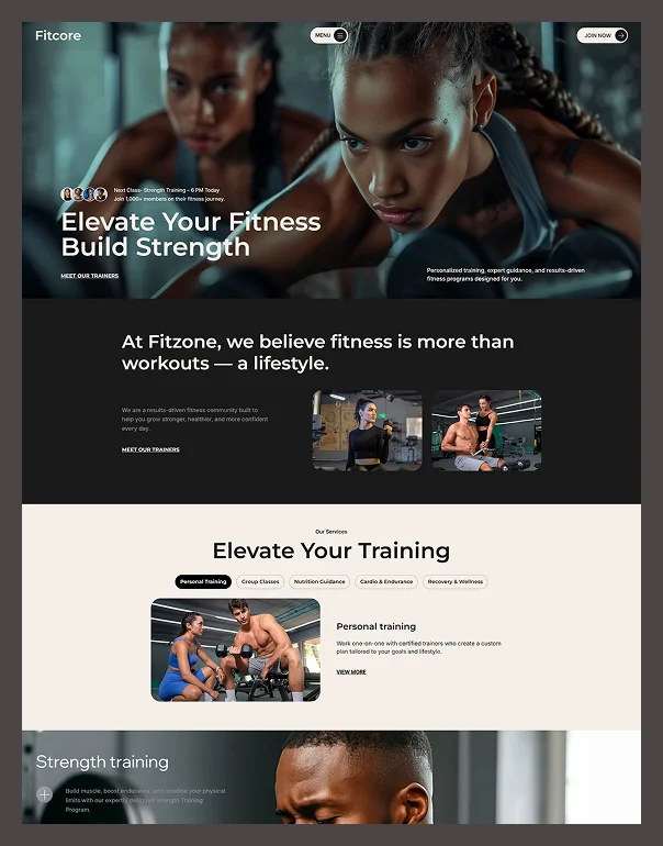 fitcore Fitcore- Gym and Fitness Website Wix Template